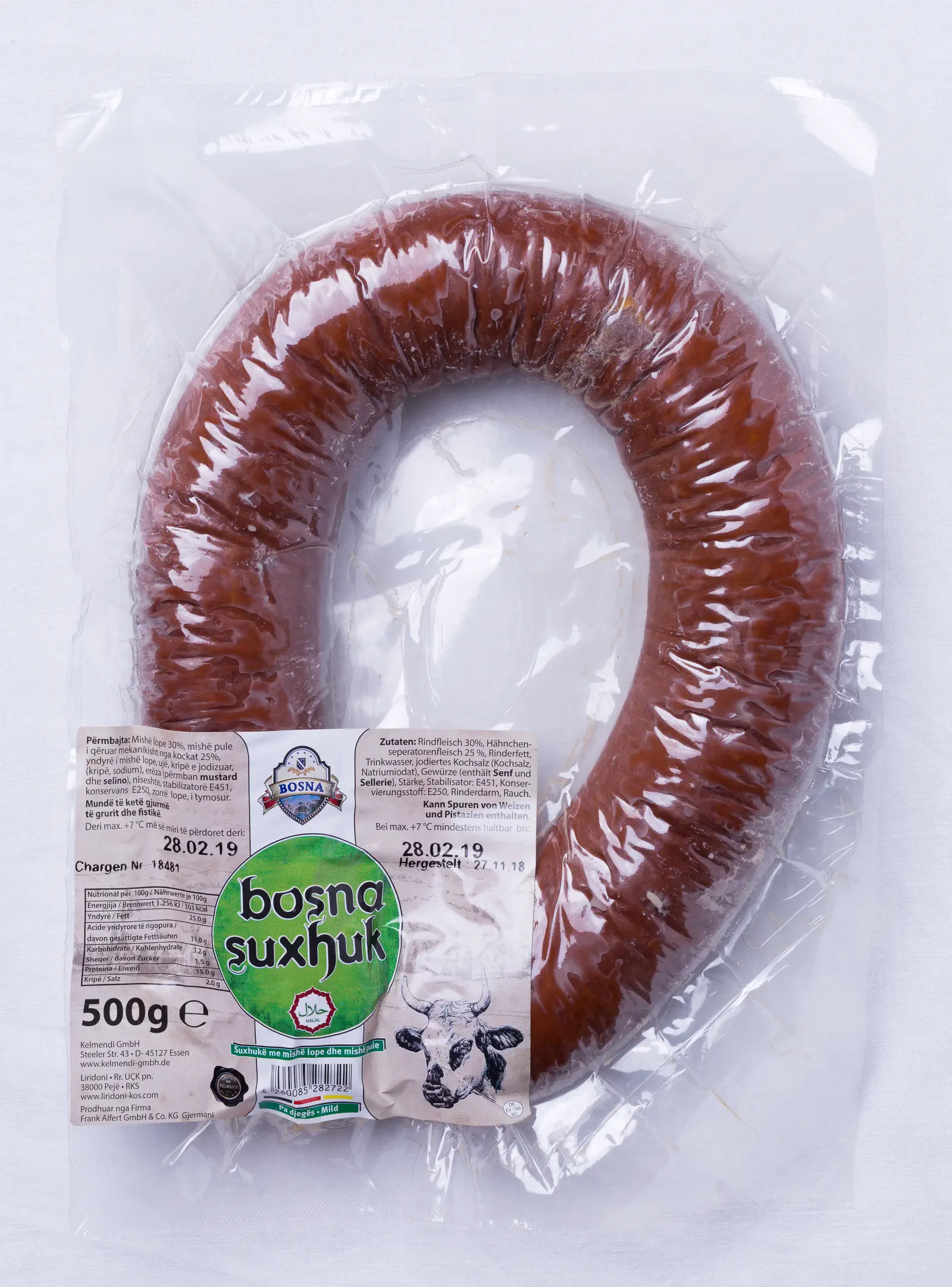 Bosna Halal, Suxhuk, 500g